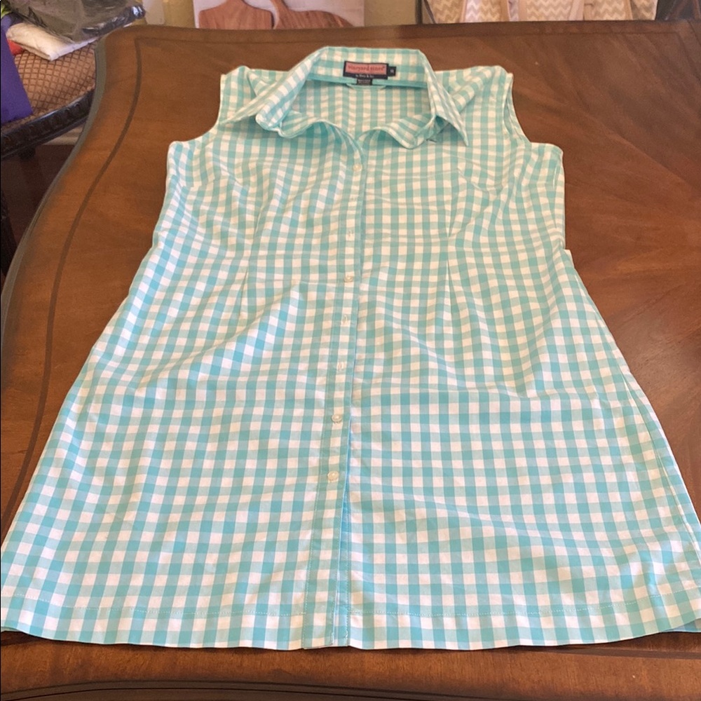 Blue Checkered Sleeveless summer dress